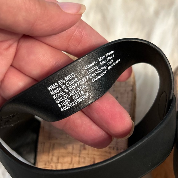 Sonoma Lola Black Wedge Sandals, Women’s 8.5 - Picture 5 of 10